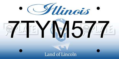 7TYM577 Illinois License Plate
