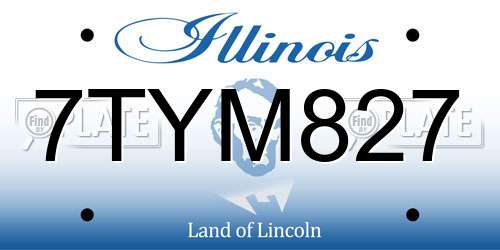 7TYM827 Illinois License Plate
