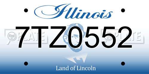 7TZ0552 Illinois License Plate
