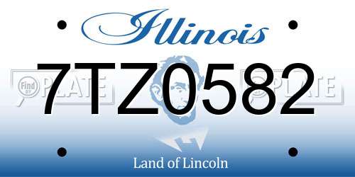 7TZ0582 Illinois License Plate