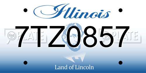 7TZ0857 Illinois License Plate