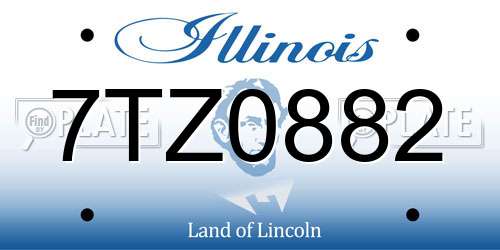 7TZ0882 Illinois License Plate