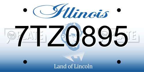 7TZ0895 Illinois License Plate