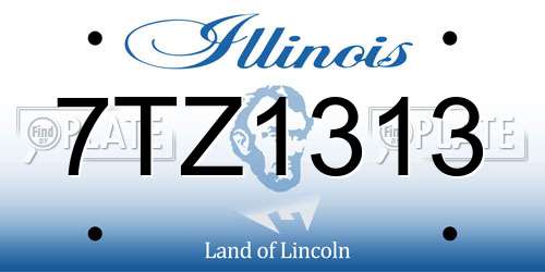 7TZ1313 Illinois License Plate