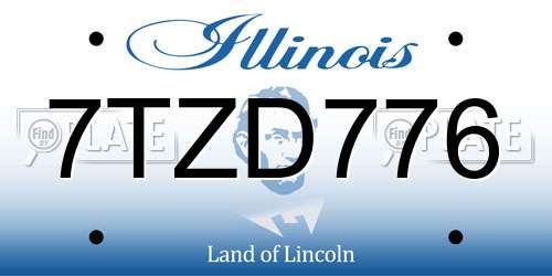 7TZD776 Illinois License Plate