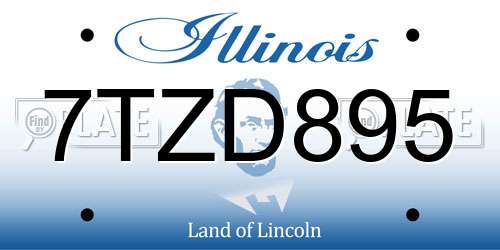 7TZD895 Illinois License Plate