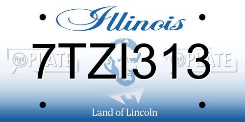 7TZI313 Illinois License Plate