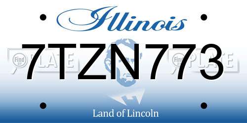 7TZN773 Illinois License Plate