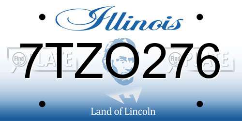 7TZO276 Illinois License Plate