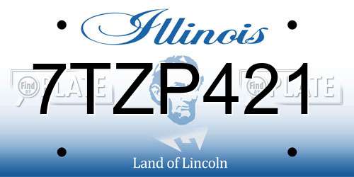7TZP421 Illinois License Plate
