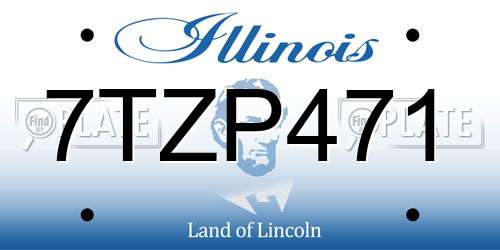 7TZP471 Illinois License Plate
