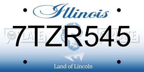 7TZR545 Illinois License Plate