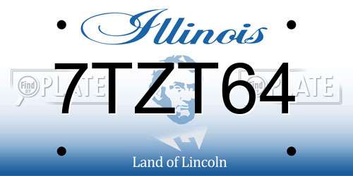7TZT64 Illinois License Plate