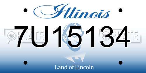 7U15134 Illinois License Plate