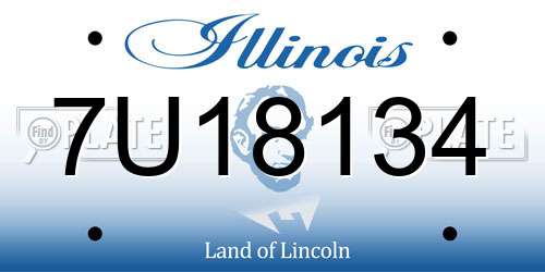 7U18134 Illinois License Plate
