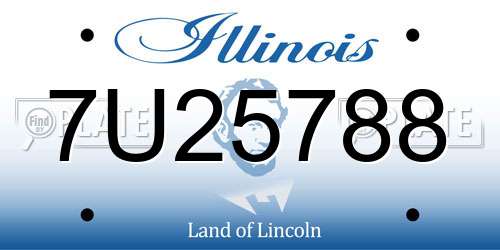 7U25788 Illinois License Plate