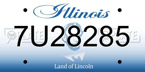 7U28285 Illinois License Plate