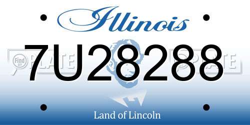 7U28288 Illinois License Plate