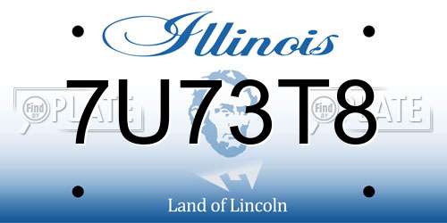 7U73T8 Illinois License Plate