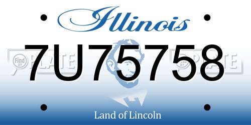 7U75758 Illinois License Plate
