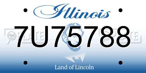 7U75788 Illinois License Plate