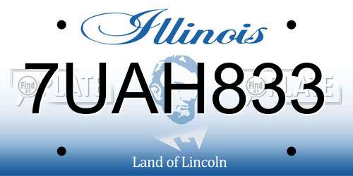 7UAH833 Illinois License Plate