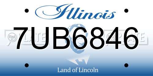 7UB6846 Illinois License Plate