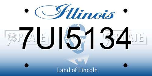 7UI5134 Illinois License Plate