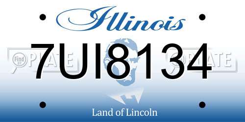 7UI8134 Illinois License Plate