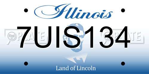 7UIS134 Illinois License Plate