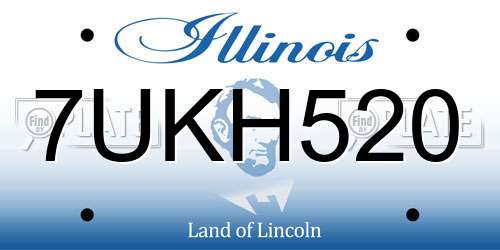 7UKH520 Illinois License Plate