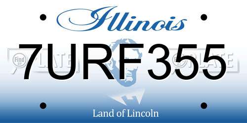 7URF355 Illinois License Plate