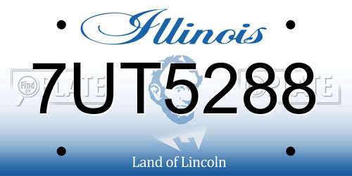 7UT5288 Illinois License Plate