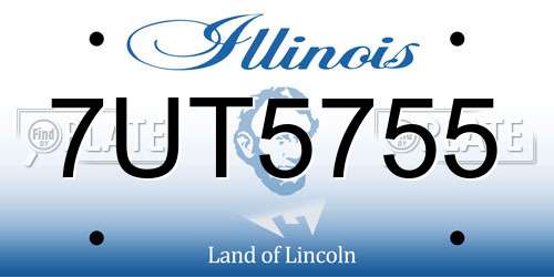 7UT5755 Illinois License Plate