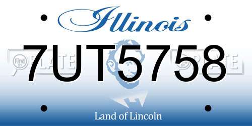 7UT5758 Illinois License Plate