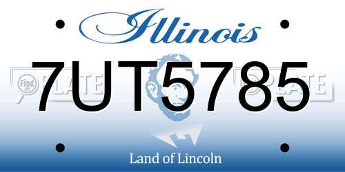 7UT5785 Illinois License Plate