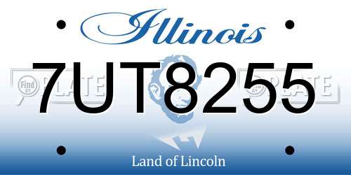 7UT8255 Illinois License Plate