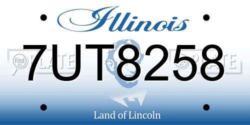 7UT8258 Illinois License Plate