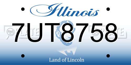 7UT8758 Illinois License Plate