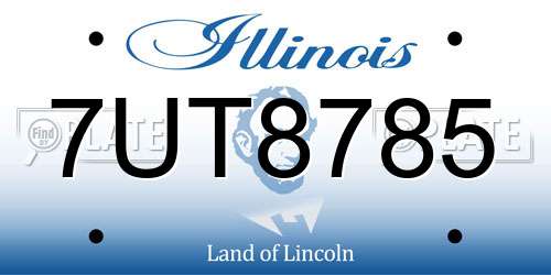 7UT8785 Illinois License Plate