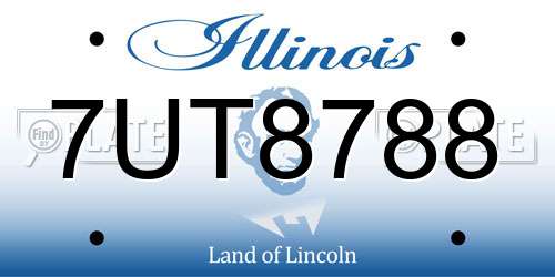 7UT8788 Illinois License Plate