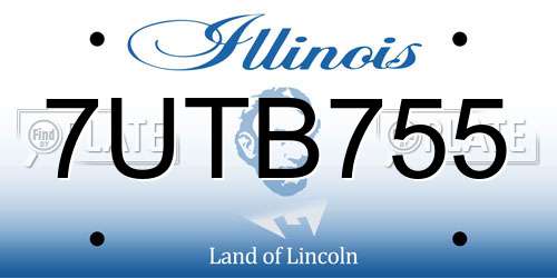 7UTB755 Illinois License Plate