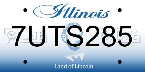 7UTS285 Illinois License Plate