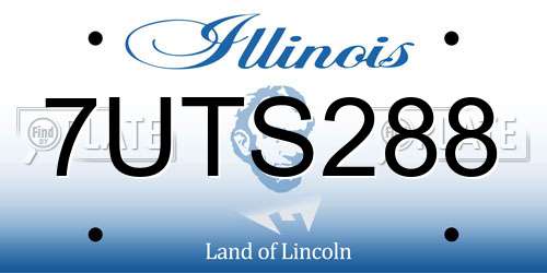 7UTS288 Illinois License Plate