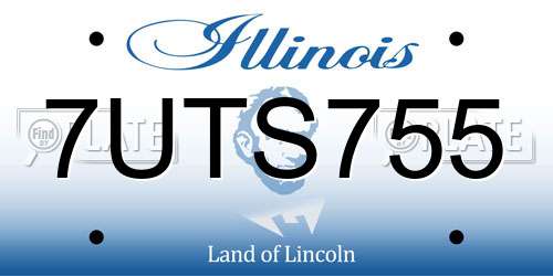 7UTS755 Illinois License Plate