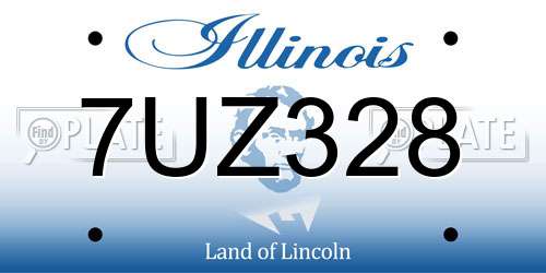 7UZ328 Illinois License Plate