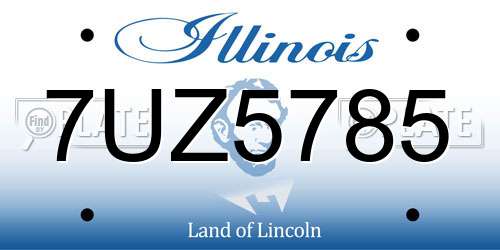 7UZ5785 Illinois License Plate