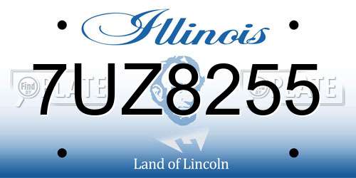 7UZ8255 Illinois License Plate