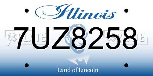 7UZ8258 Illinois License Plate
