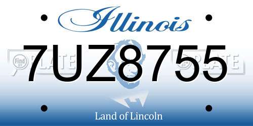 7UZ8755 Illinois License Plate